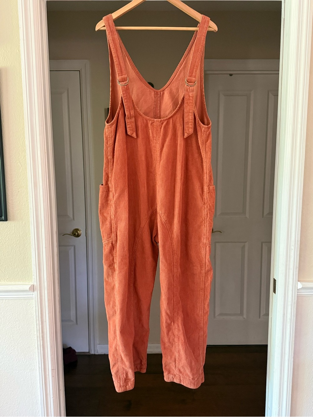We The Free High Roller Burnt Orange Corduroy Overalls - Picture 4 of 5